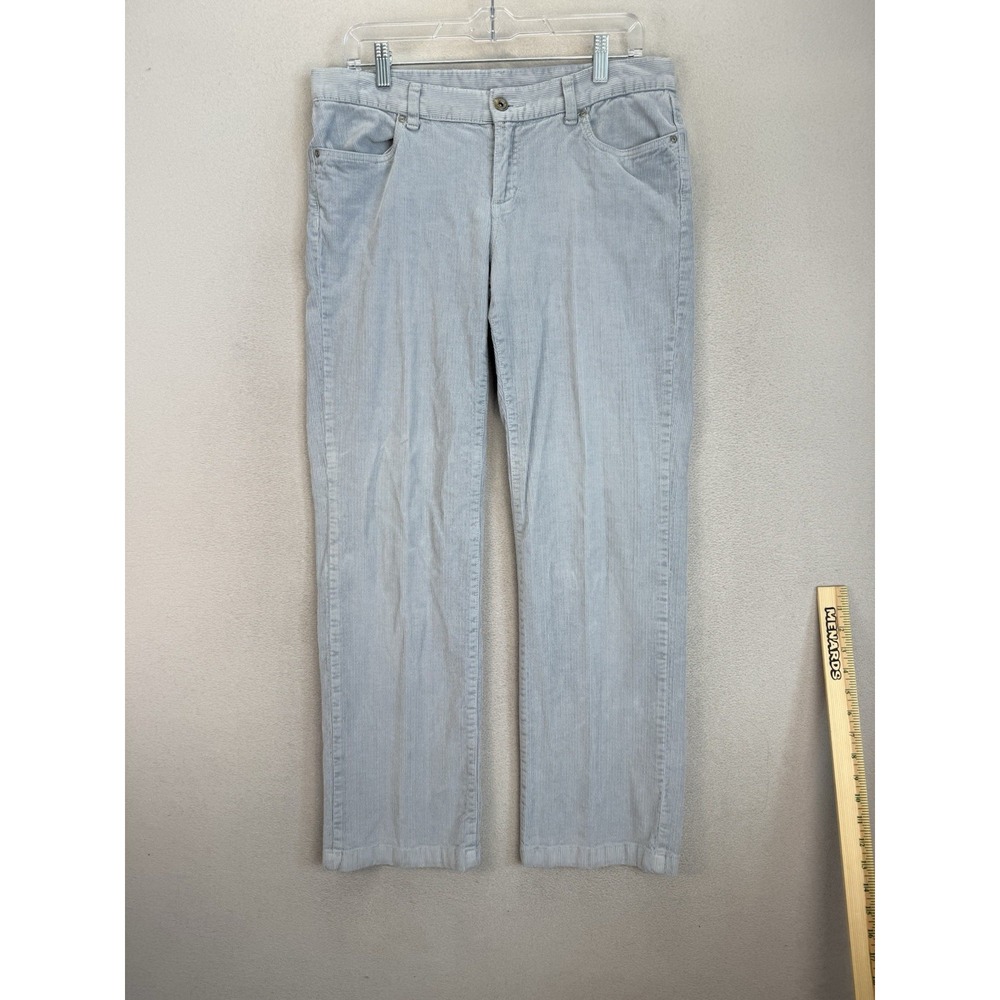 Vintage Columbia Women's Sz 10 Blue Mid-Rise Cotton Straight Leg Corduroy Pants
